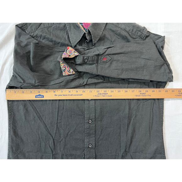 Robert Graham Long Sleeve Button Up Shirt Size Medium 100% Cotton - Picture 5 of 5